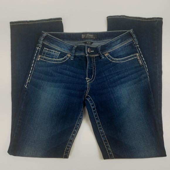 Silver Jeans Denim - Silver Jeans Sz 29x34 SUKI Distressed Embellished